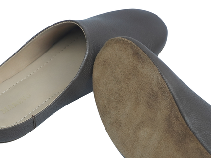 MAREVO Home Slippers Premium Leather – Brown Classic