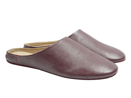 MAREVO Home Slippers Premium Leather – Burgundy