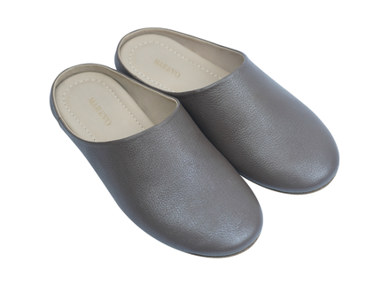 MAREVO Home Slippers Premium Leather – Brown Classic