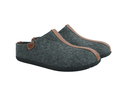 MAREVO Premium Felt Indoor Slippers – Grey