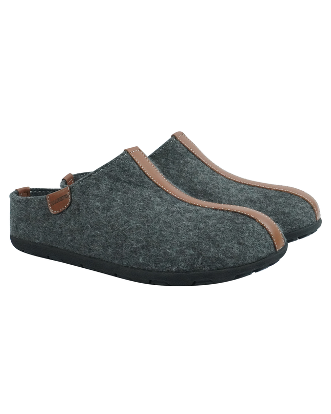 MAREVO Premium Felt Indoor Slippers – Grey