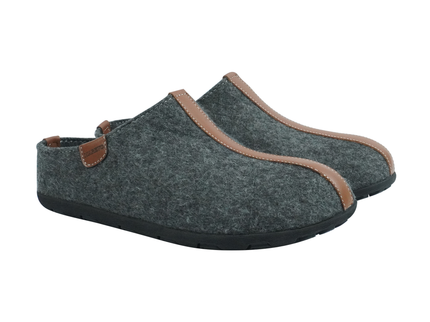 MAREVO Premium Felt Indoor Slippers – Grey