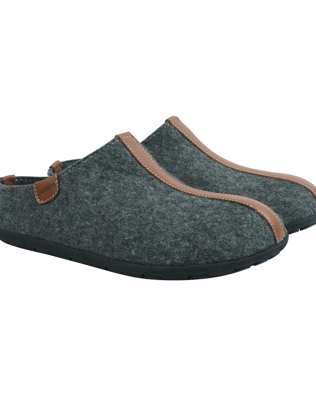 MAREVO Premium Felt Indoor Slippers – Grey