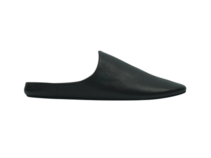 MAREVO Home Slippers Premium Leather– Black Classic