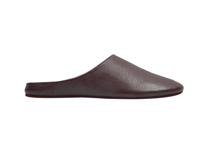MAREVO Home Slippers Premium Leather – Burgundy