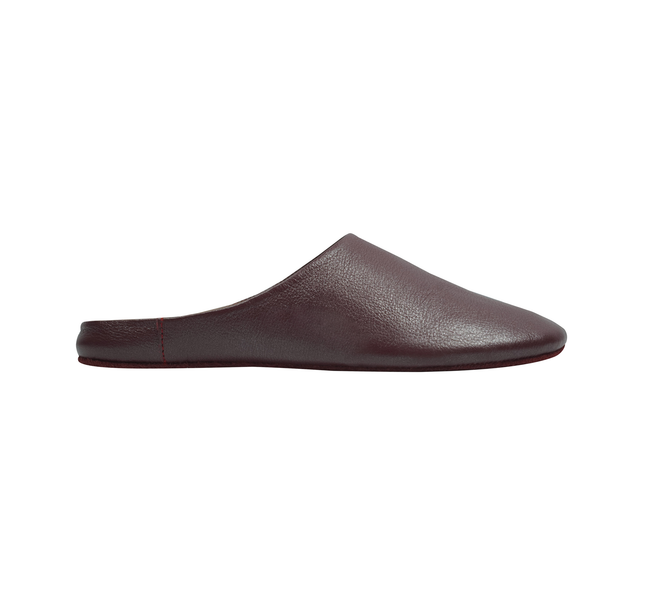 MAREVO Home Slippers Premium Leather – Burgundy
