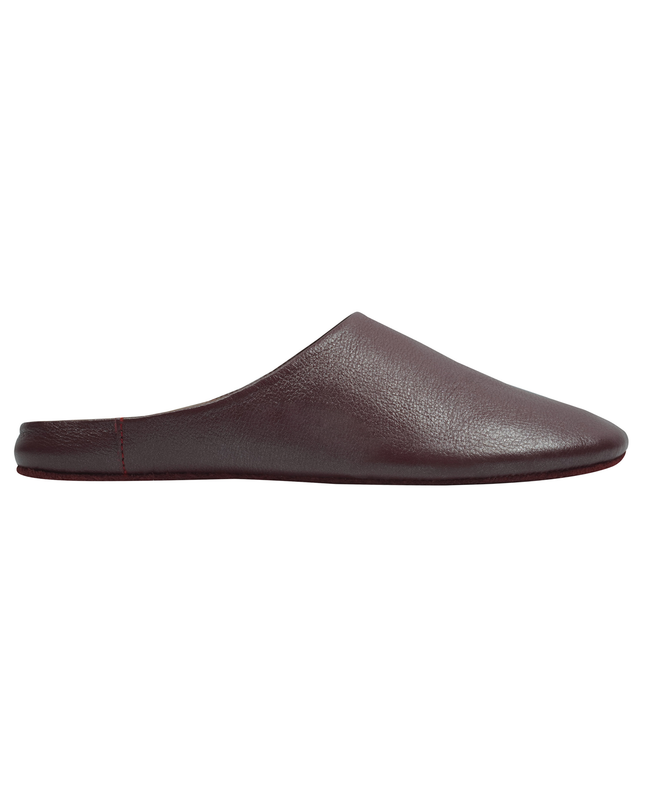 MAREVO Home Slippers Premium Leather – Burgundy