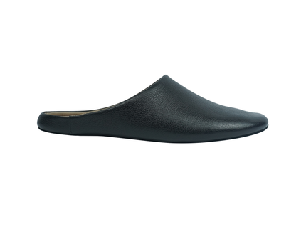 MAREVO Home Slippers Premium Leather– Black Classic