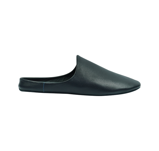 MAREVO Home Slippers Premium Leather – Blue Classic