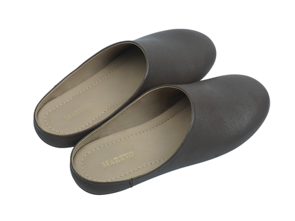 MAREVO Home Slippers Premium Leather – Brown Classic