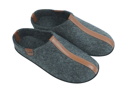 MAREVO Premium Felt Indoor Slippers – Grey