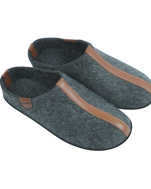MAREVO Premium Felt Indoor Slippers – Grey